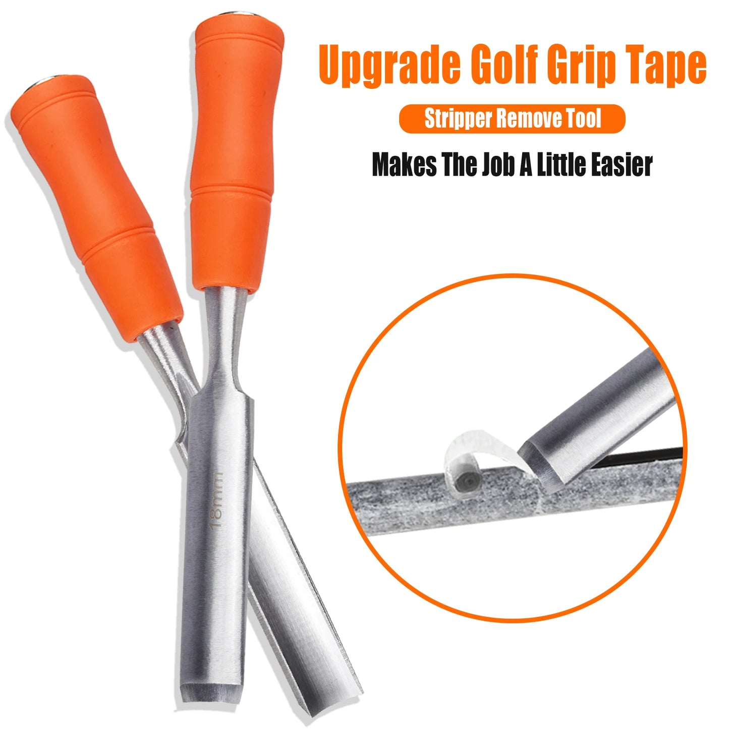 Golf Grip Tape Removal Tool - Tape Stripper & Replacement Repair Kit (1 Piece)