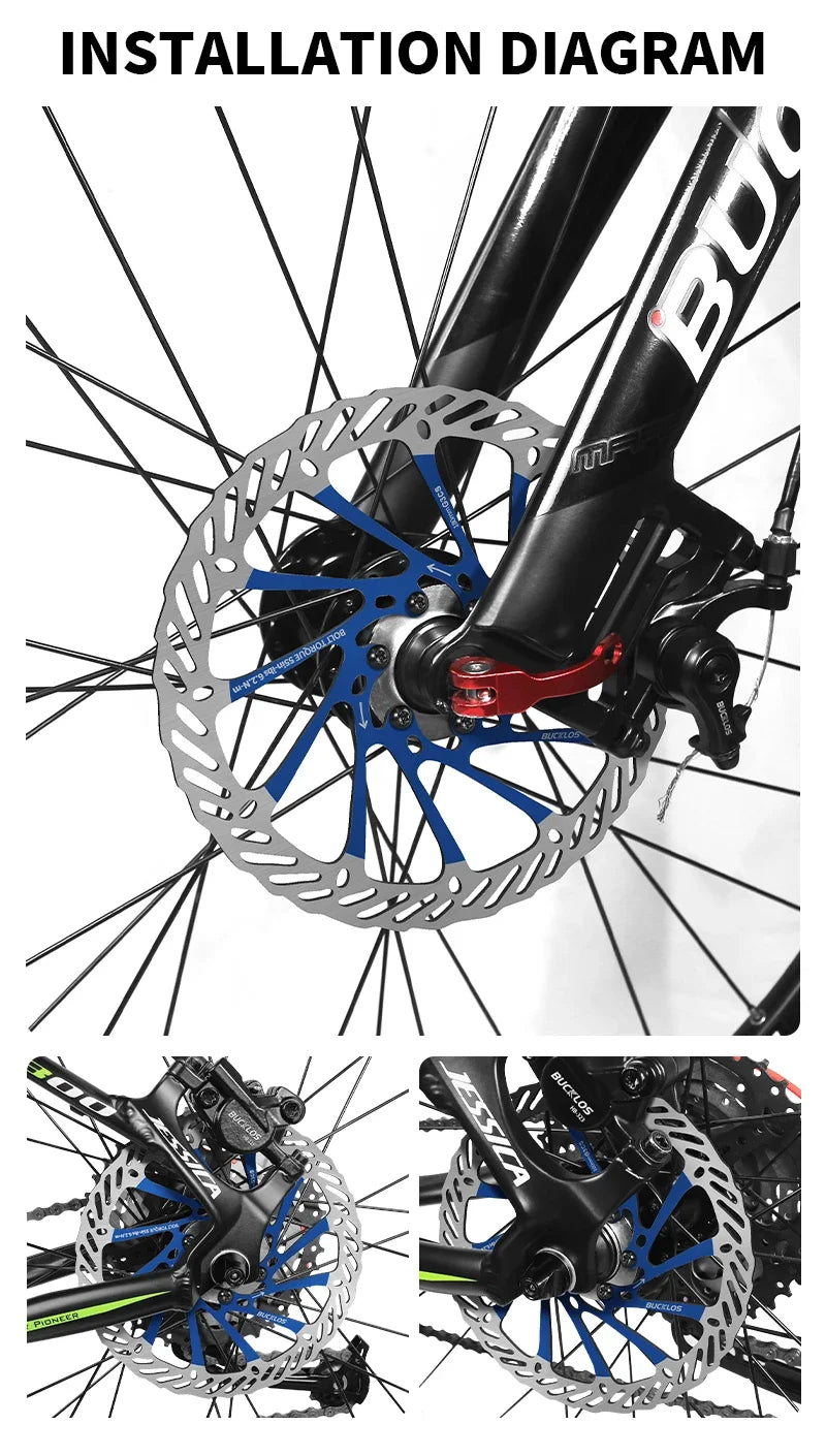 Ultralight Hydraulic Disc Brake Rotor 160/180/203mm - Mountain & Road Bike Compatible with Free Mounting Bolts