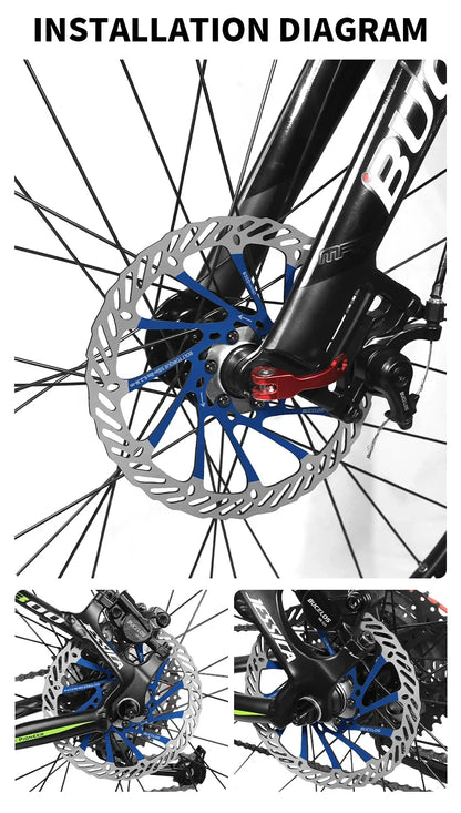 Ultralight Hydraulic Disc Brake Rotor 160/180/203mm - Mountain & Road Bike Compatible with Free Mounting Bolts