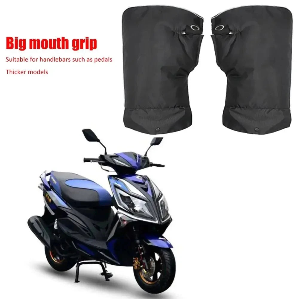 Winter Motorcycle Handlebar Muffs - Thick Warm Rainproof Gloves for Electric Scooter & Motorbike (2024)