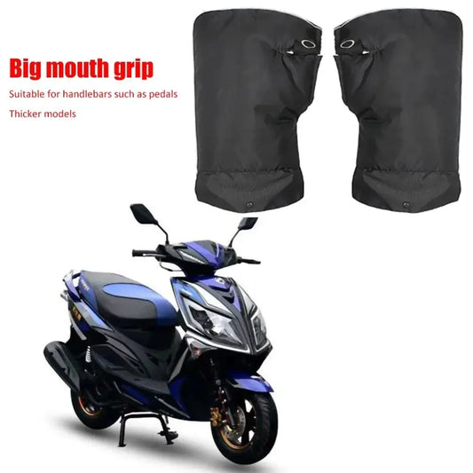 Winter Motorcycle Handlebar Muffs - Thick Warm Rainproof Gloves for Electric Scooter & Motorbike (2024)