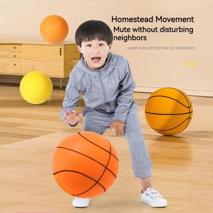Silent Foam Basketball - 18cm Indoor Safe Soft Squeezable Ball - No Noise Training Toy for Kids