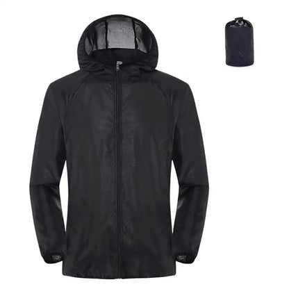 Ultra-Light Waterproof Sun Protection Jacket - Portable Foldable Hooded Windbreaker with UV Protection for Camping & Hiking