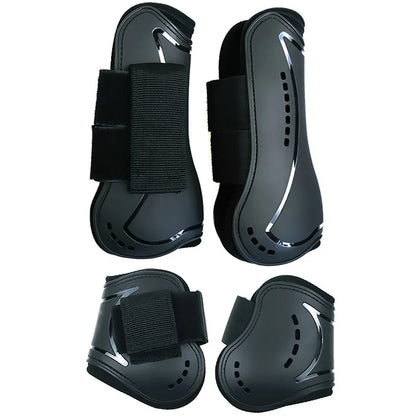Adjustable Horse Leg Splint Boots - PU Neoprene Protective Support for Training, Racing, Riding & Jumping