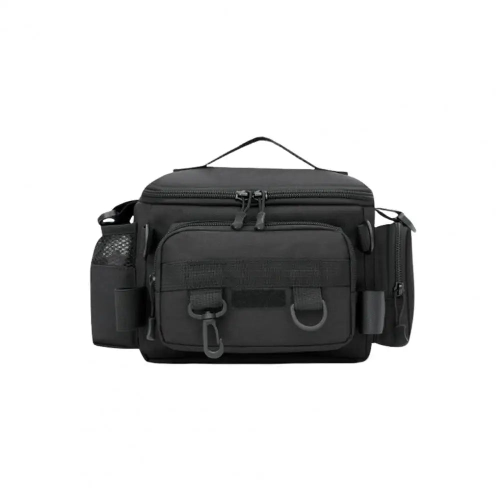 Portable Fishing Tackle Shoulder Bag - Multi-Purpose Storage with Rod Holder for Outdoor Sports & Fly Fishing