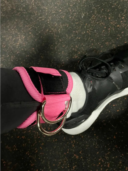 Professional Cable Ankle Straps - Double D-Ring Ankle Cuffs for Gym Workouts