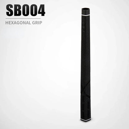 Hexagonal Rubber Golf Club Grips - PGM SB004 Universal Grip for Iron, Wood & Putter Clubs (Black/Blue)