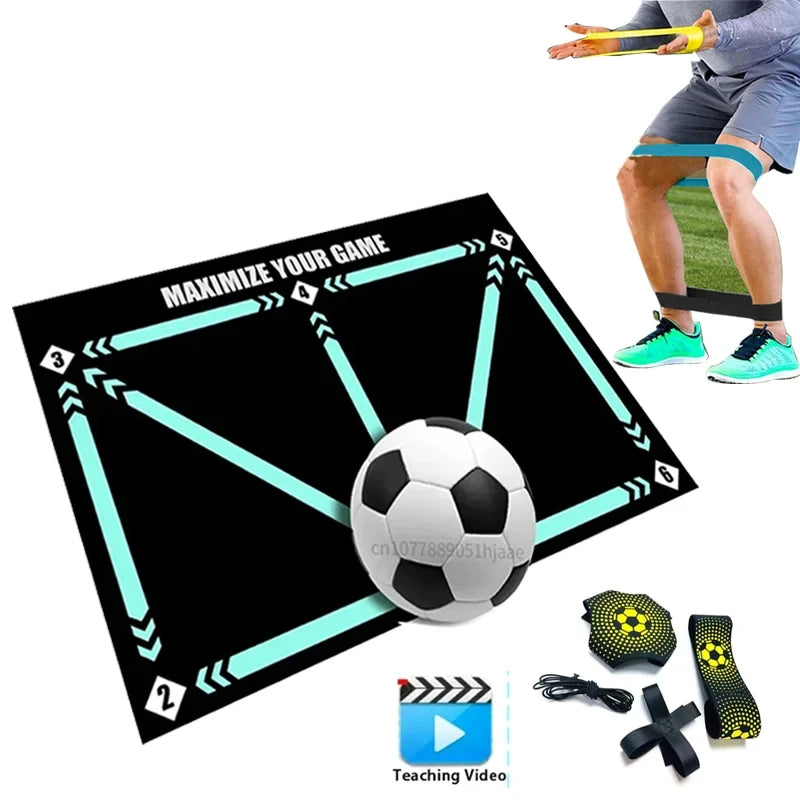 90cm Football Training Mat - Durable Non-Slip Foldable Soccer Dribble Training Equipment for Kids & Adults
