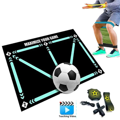 90cm Football Training Mat - Durable Non-Slip Foldable Soccer Dribble Training Equipment for Kids & Adults