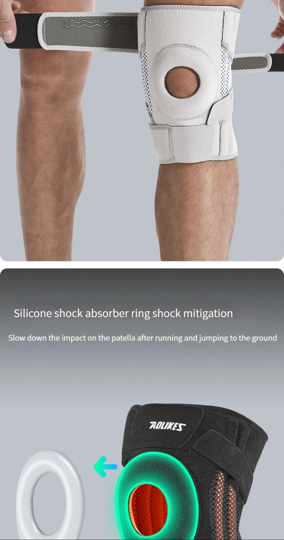 Adjustable Elastic Knee Support Brace - Patella Protection for Basketball, Soccer, Running, Cycling & Fitness (1 Piece)