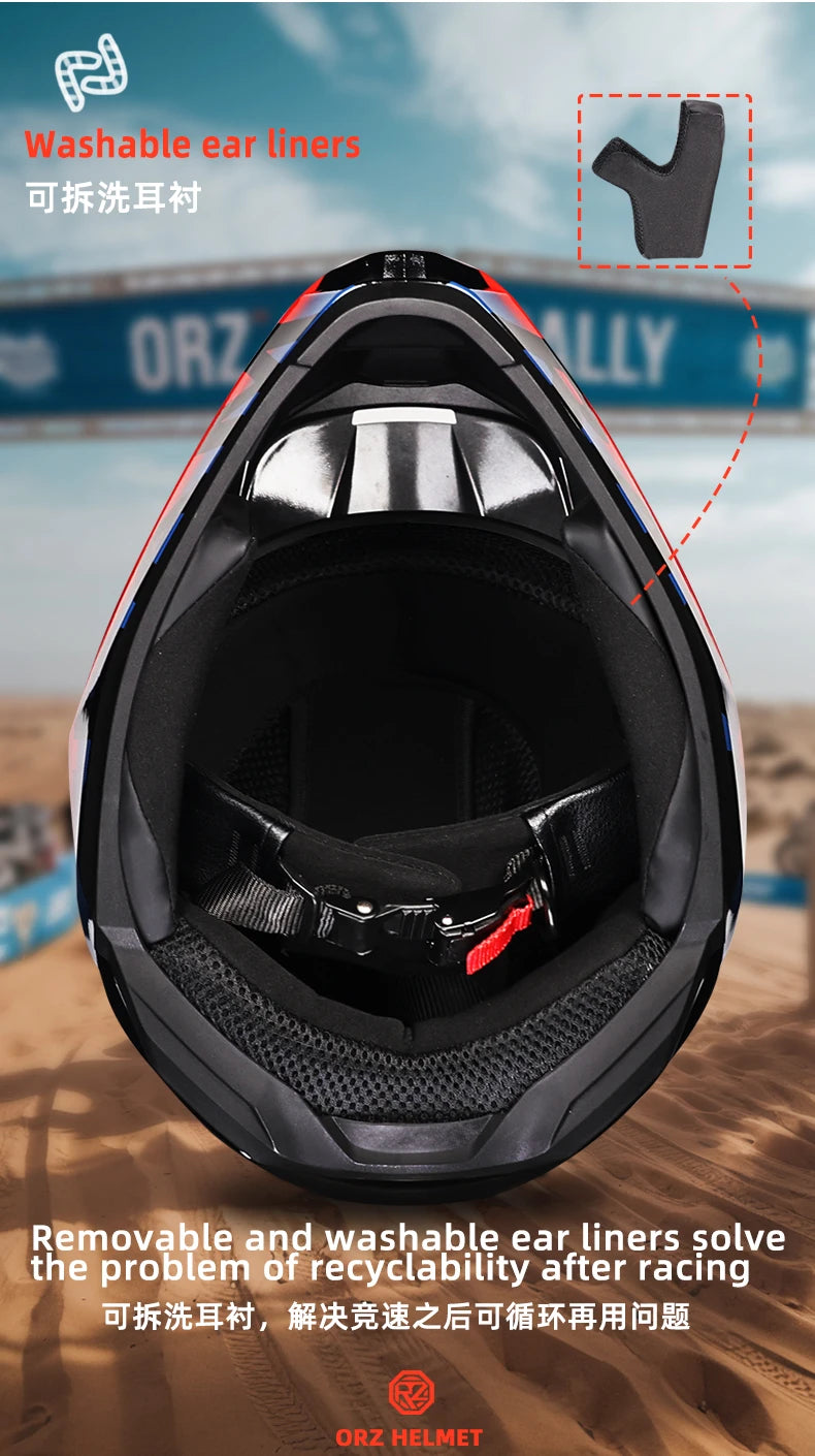 Full Face DH Motorcycle Helmet - Off-Road Racing Rally Bicycle Downhill Speed Helmet