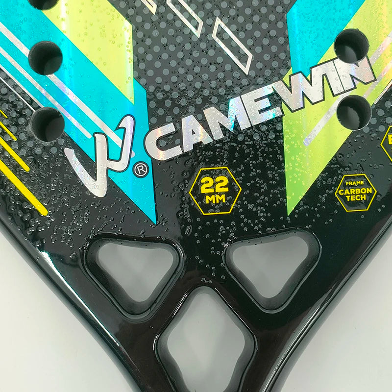 3K Carbon Fiber Beach Tennis Racket - Full Carbon Rough Surface for Men & Women - Complete Set
