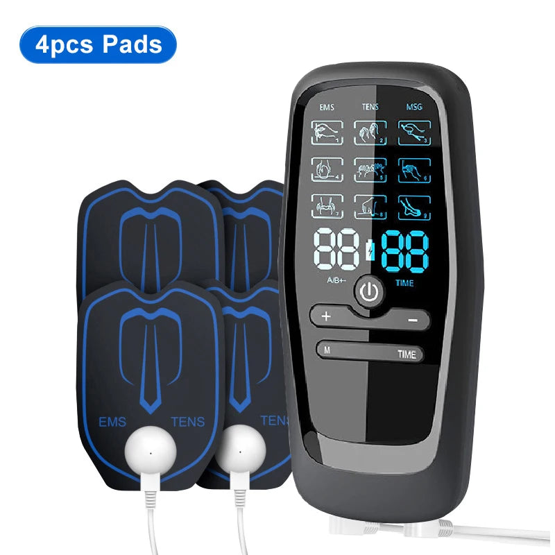 Digital EMS TENS Unit - Electric Muscle Stimulator for Physiotherapy, Acupuncture & Body Massage Therapy with Slimming Functions