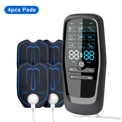 Digital EMS TENS Unit - Electric Muscle Stimulator for Physiotherapy, Acupuncture & Body Massage Therapy with Slimming Functions