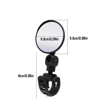 2PCS Universal Bike Handlebar Mirror - 360° Adjustable Rotatable Rearview for MTB & Road Bikes