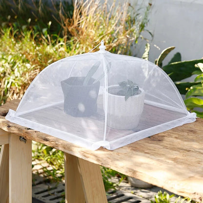 Foldable Mesh Food Covers - Washable Insect Proof Dish Protection for Kitchen Tables (3-Pack)