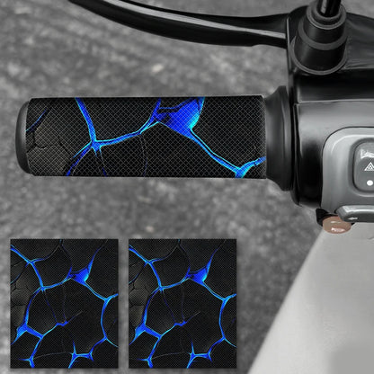 Diamond Pattern Anti-Slip Grip Stickers - Waterproof Motorcycle, E-Bike & Scooter Handle Grips (2 Pack)