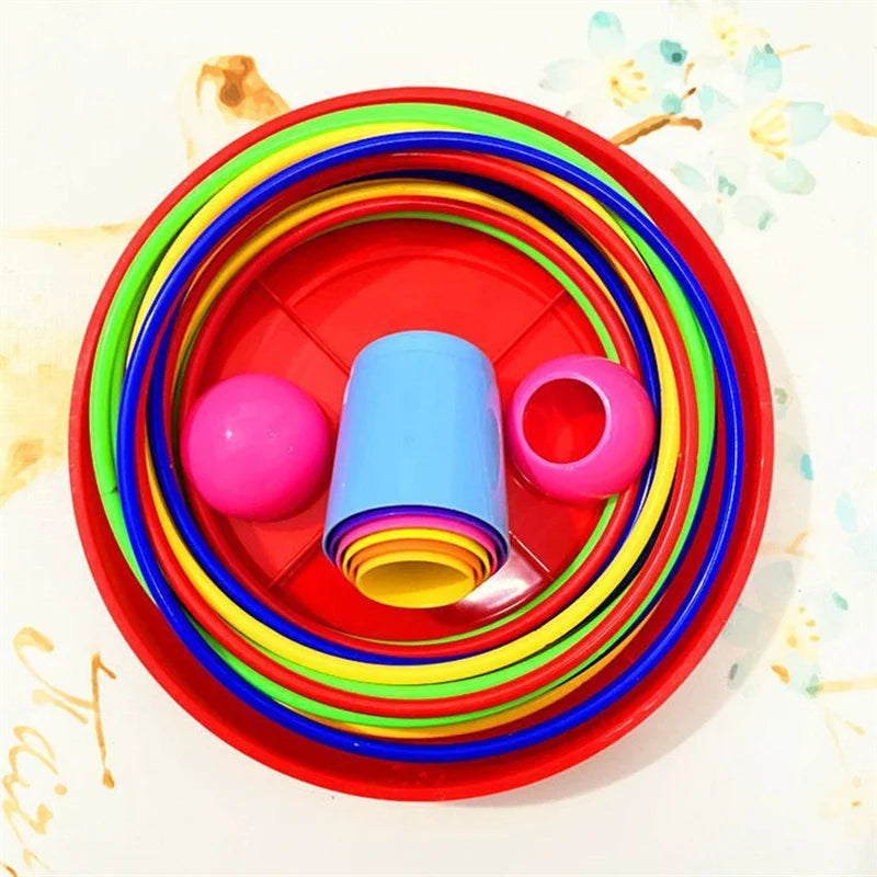 Ring Toss Game Set - Stacking Circle Toys for Kids Indoor/Outdoor Fun - Parent-Child Interactive Educational Gift