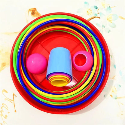 Ring Toss Game Set - Stacking Circle Toys for Kids Indoor/Outdoor Fun - Parent-Child Interactive Educational Gift