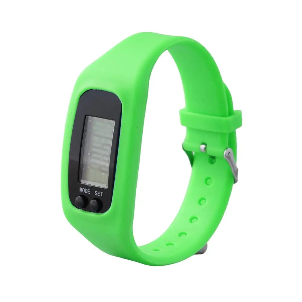 Digital LED Pedometer Watch - Silicone Sport Bracelet with Step Counter and Calorie Tracker