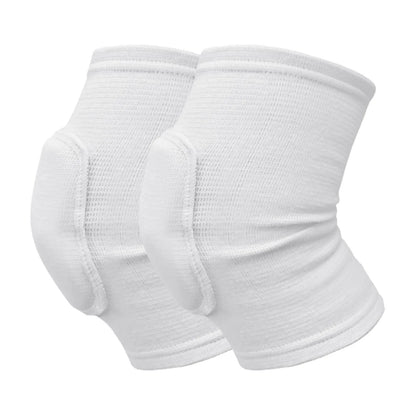 Elastic Knee Support Pads - 2 Pack Compression Knee Protectors with Thickened Sponge for Dance, Workout & Training