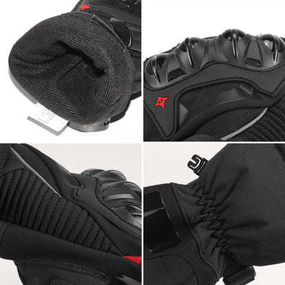 Waterproof Winter Motorcycle Gloves - Full Finger Protection with Touch Screen - Model WN-01
