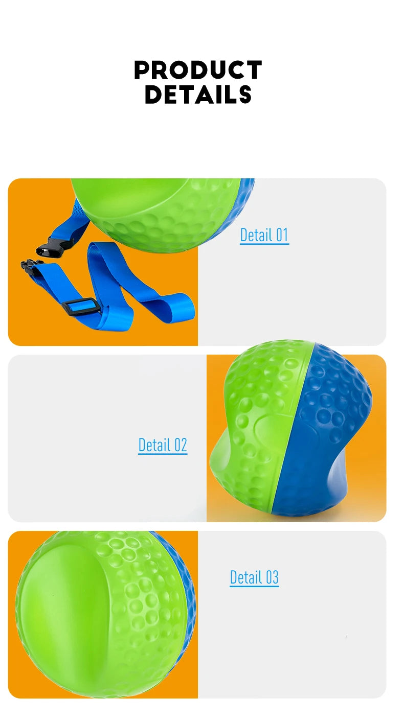 Golf Swing Trainer - Dual-Color Connected Ball for Posture Correction and Beginner Form Training
