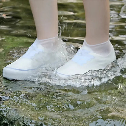 Silicone Waterproof Shoe Covers - Slip-Resistant Reusable Rain Boot Protectors for Outdoor Activities