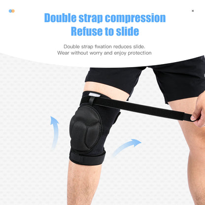 Thickened Anti-Collision Knee Pads - Elastic Pressure Strap Knee Brace for Volleyball, Extreme Sports & Protection