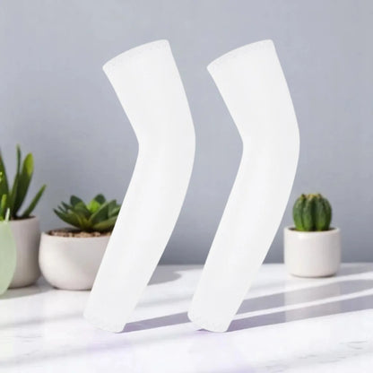 Children's Ice Silk Cooling Arm Sleeves - Quick-Dry UV Protection Cycling Arm Guards for Girls Outdoor Sports (1 Pair)