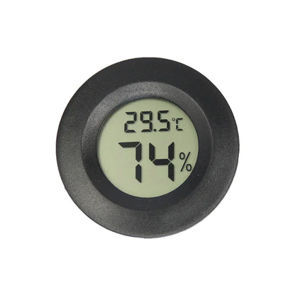 Digital Outdoor Thermometer Hygrometer - Electronic Round Display for Reptile Habitats, Camping & Sports Equipment