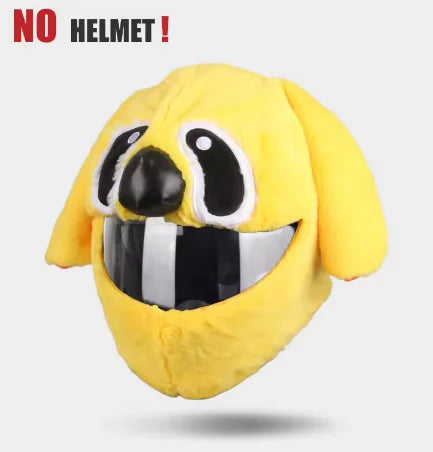 Cartoon Plush Animal Motorcycle Helmet Cover - Fabric Protection Accessory