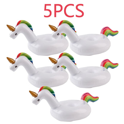 Inflatable Cup Holder Set - 5/10PCS Swimming Pool Drink Holders, Floating Beverage Coasters for Summer Pool Parties