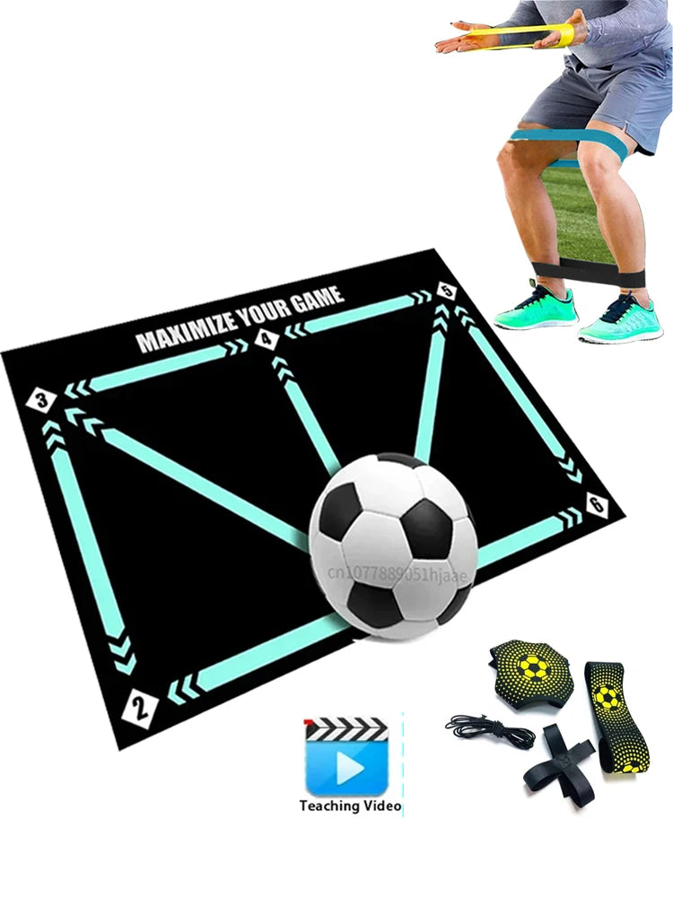 90cm Football Training Mat - Durable Non-Slip Foldable Soccer Dribble Training Equipment for Kids & Adults