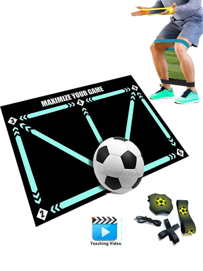 90cm Football Training Mat - Durable Non-Slip Foldable Soccer Dribble Training Equipment for Kids & Adults