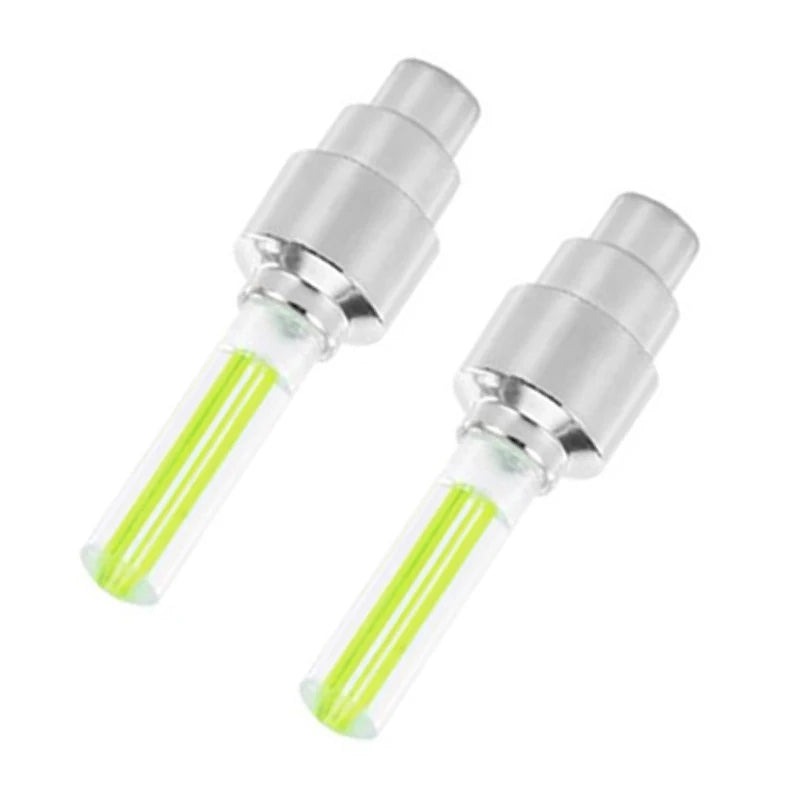 LED Tire Valve Cap Lights - Waterproof Neon Flash Lamp for Car, Motorcycle & Bicycle Wheels (2/4 Pack)
