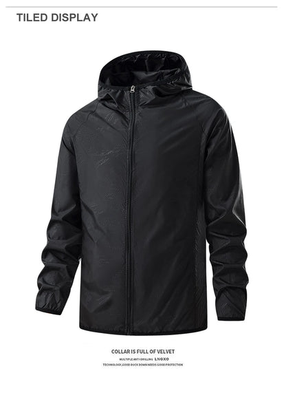 Unisex Waterproof Hiking Jacket - Sun Protection Windbreaker for Outdoor Camping & Climbing