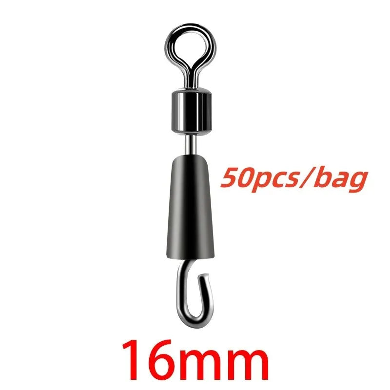 Quick-Change Fishing Line Connector with Ball Bearing Swivels - 30/50 Pack
