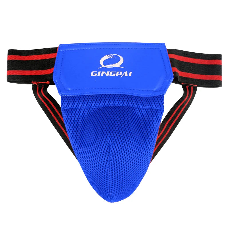Adult Male MMA Groin Protector - Red & Black Jockstrap for Boxing, Sanda, Taekwondo & Kickboxing Training