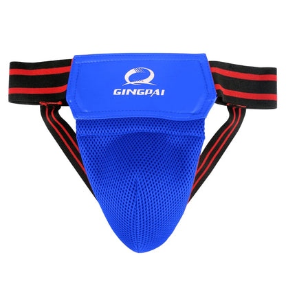 Adult Male MMA Groin Protector - Red & Black Jockstrap for Boxing, Sanda, Taekwondo & Kickboxing Training