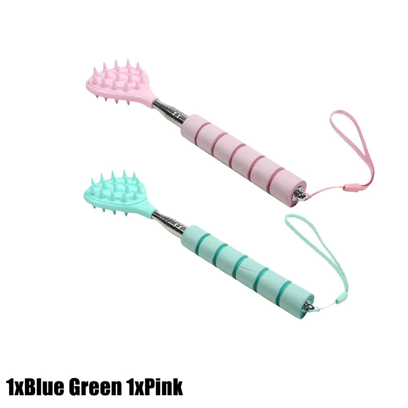 Retractable Dual-Spike Back Scratcher & Massage Tool