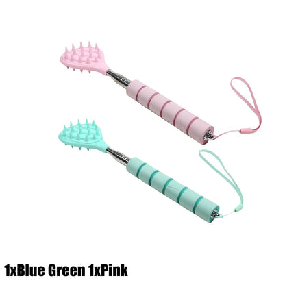 Retractable Dual-Spike Back Scratcher & Massage Tool