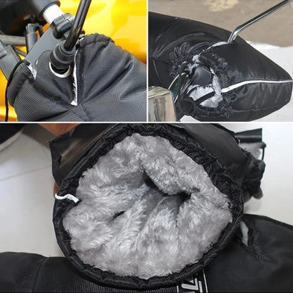 Winter Motorcycle Handlebar Muffs - Thick Warm Rainproof Gloves for Electric Scooter & Motorbike (2024)