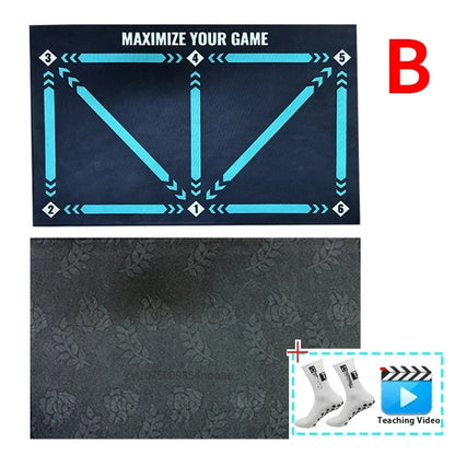 90cm Football Training Mat - Durable Non-Slip Foldable Soccer Dribble Training Equipment for Kids & Adults