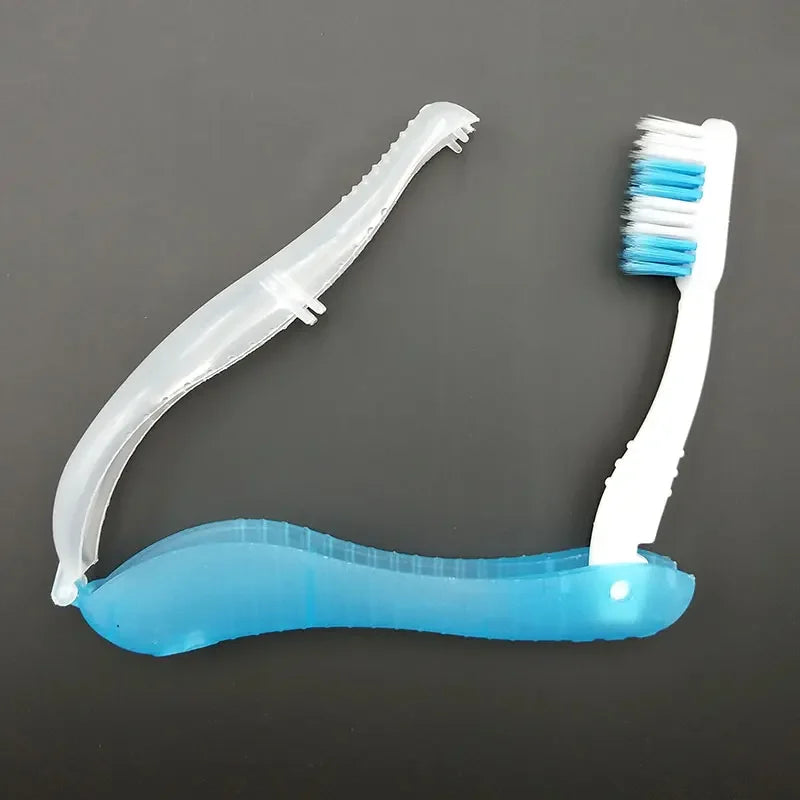 Portable Folding Travel Toothbrush - Disposable Camping Hiking Oral Hygiene Cleaning Tool for Sports & Survival Gear