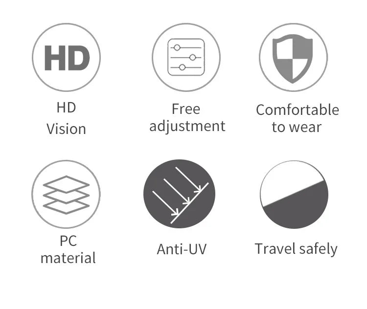 Retro Motorcycle Goggles - Windproof Folding Helmet Sunglasses with Leather Trim