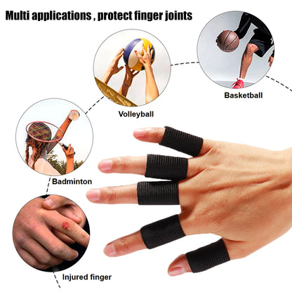 Compression Finger Sleeves - 10 Pack Nylon Support Protector for Basketball, Volleyball, Golf & Sports (4cm)