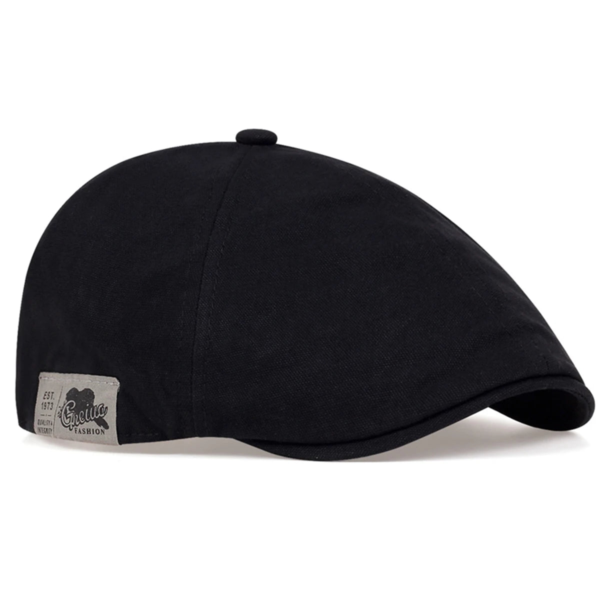 Adjustable Newsboy Cap with Side Letter Detail - Unisex Flat Cap for Casual & Athletic Wear