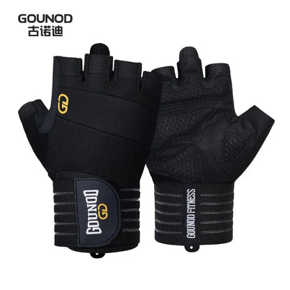 GOUNOD Breathable Anti-Slip Weightlifting Gloves with Wrist Support - Professional Gym Gloves for Bodybuilding, Powerlifting & Fitness Training