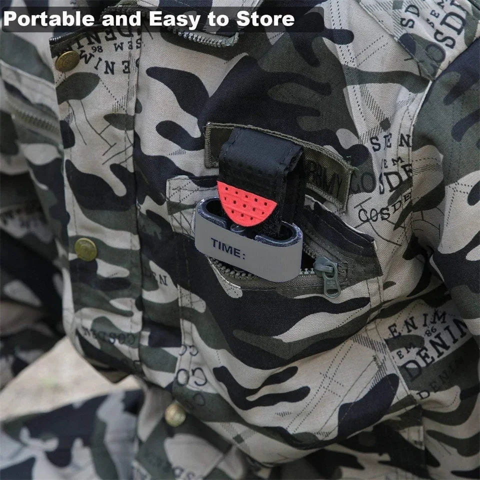 Tactical Combat Tourniquet - Military Grade Emergency Medical Equipment with Pen for First Aid & Outdoor Exploration
